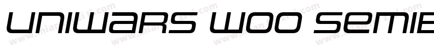 Uniwars W00 SemiBold Italic字体转换